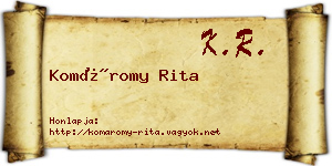 Komáromy Rita névjegykártya